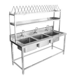 Three Sink Dish Wash Unit